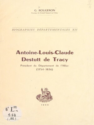 cover image of Antoine-Louis-Claude Destutt de Tracy